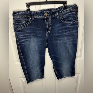 Silver Jeans Women's Dark Blue Denim Shorts